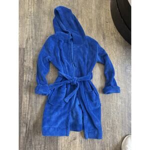 Children’s Blue Fleece Hooded Robe – Size 6 Years